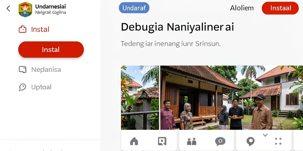 Screenshot menampilkan tampilan awal dan menu utama game.