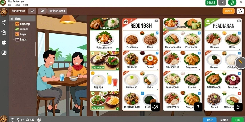 Tampilan menu utama yang menarik dan intuitif.