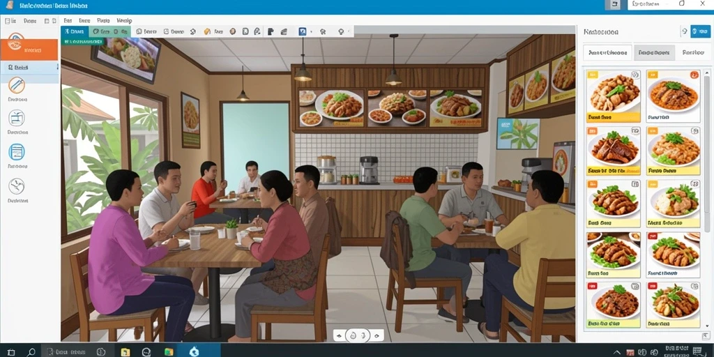 Screenshot menggambarkan antarmuka permainan yang intuitif.