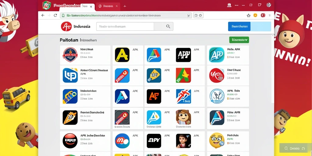 Screenshot tampilan utama dengan berbagai pilihan permainan.